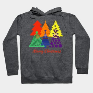 Merry Christmas - rainbow design Hoodie